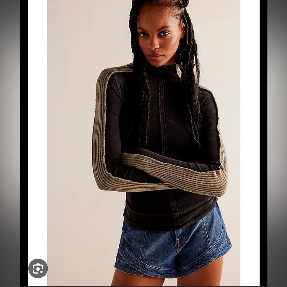 Free People We The Free Overdrive Layering Tee Black XS